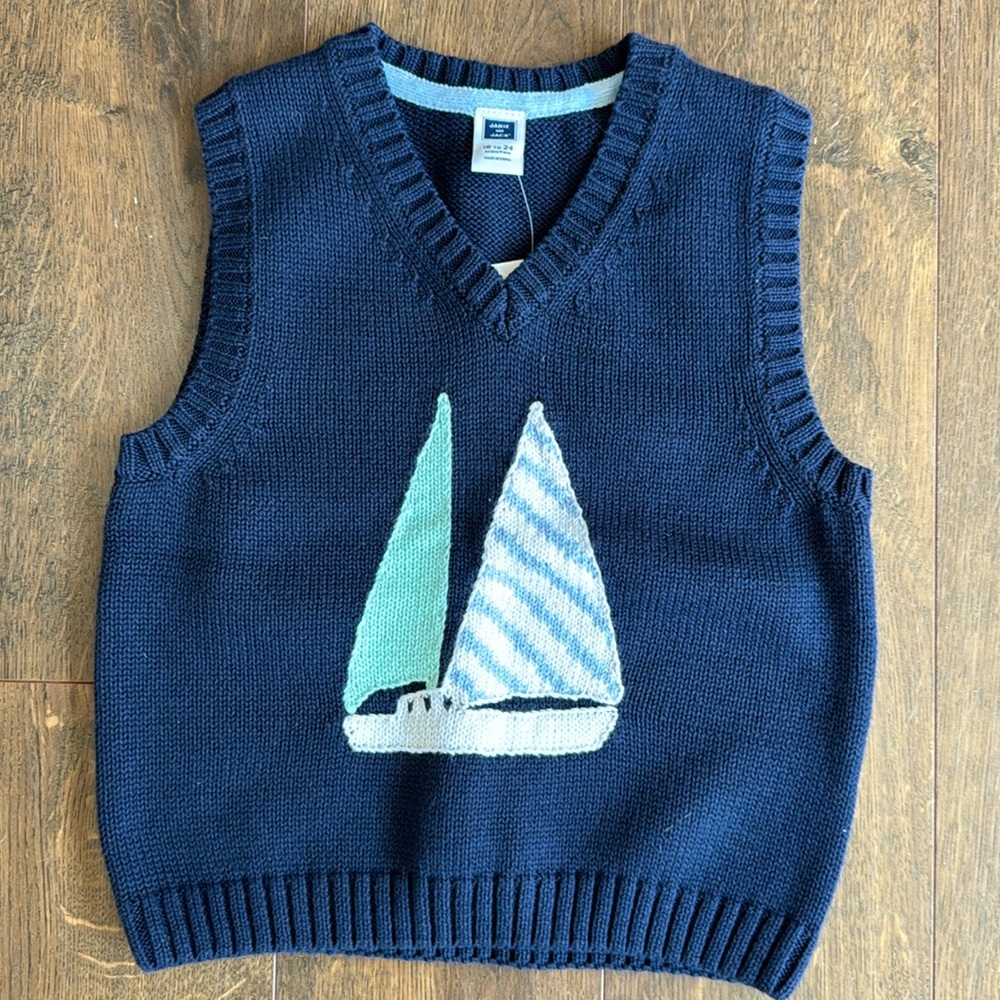 NWT Janie and Jack Sailboat Vest